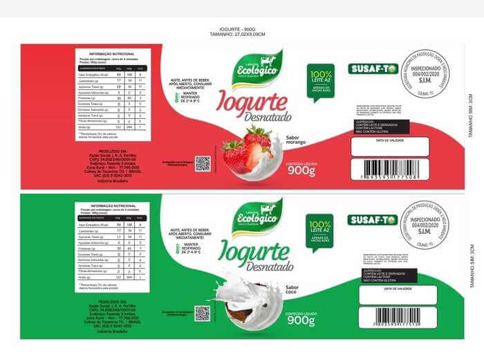embalagem Laticínio Ecológico
